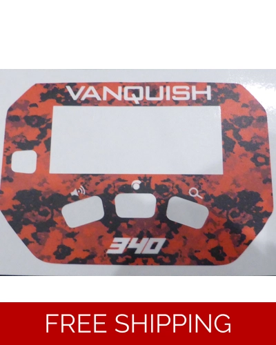 A Minelab Vanquish 340 Keypad sticker in 7 colours